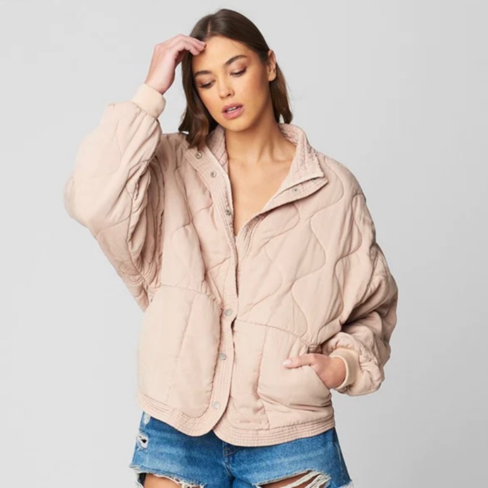 Blank NYC Light Pink Quilted Jacket